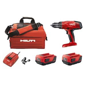 22-Volt Lithium-Ion Cordless Drill Driver Kit with Two 4.0 Ah Batteries, Charger Belt Clip and Bag
