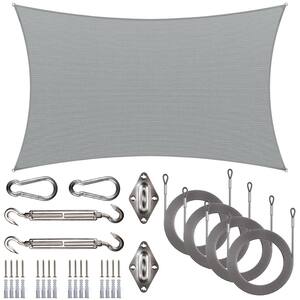 ROYAL SHADE 14 ft. x 20 ft. Rectangle Sun Shade Sail with Hardware