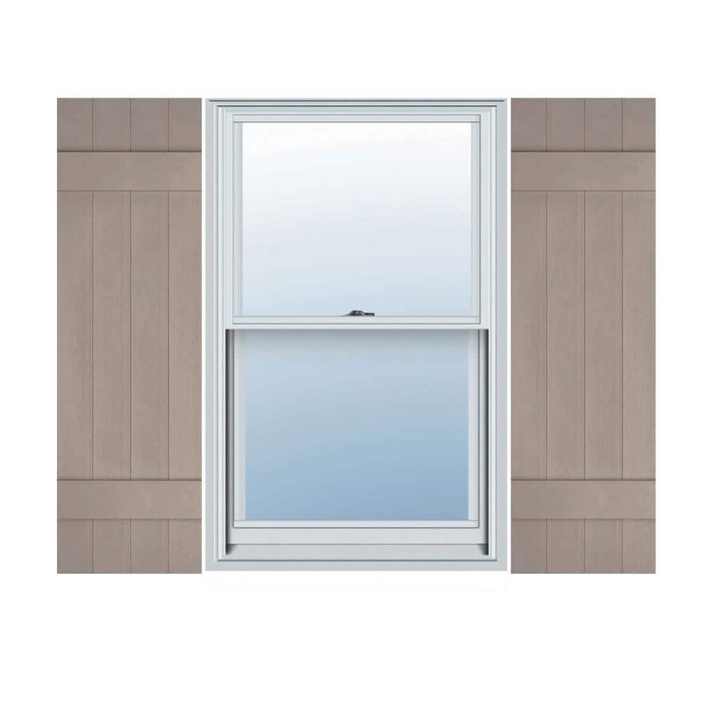 14 in. x 41 in. Lifetime Vinyl Custom Four Board Joined Board and Batten Shutters Pair Clay price history on PriceWatchPro