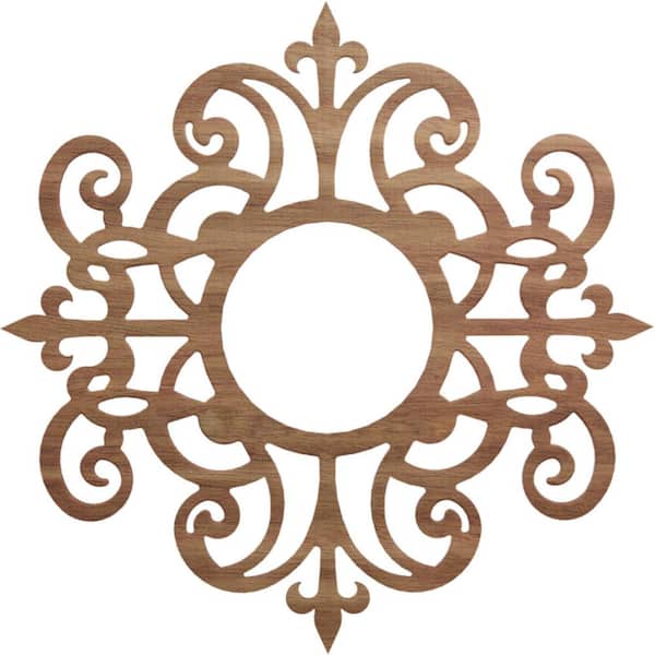 Ekena Millwork 26 in. x 8.5 in. x 0.25 in. Wood Medallion