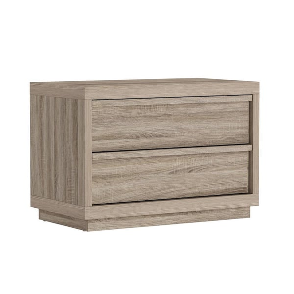 Manhattan Comfort Navis Contemporary Natural Oak 2-Drawer 32 in. W