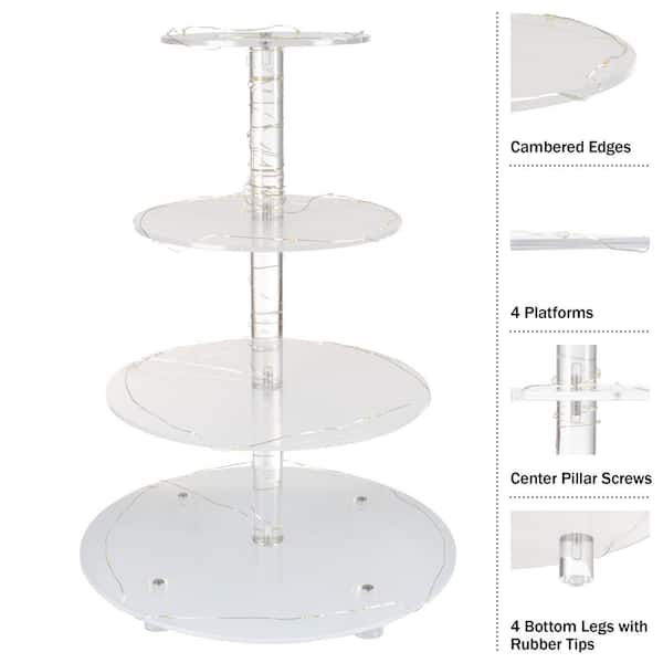 Circle Clear Tiered Cupcake Stand