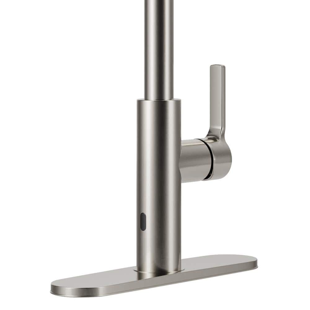 Brushed Nickel Touchless Pull-Down Kitchen Faucet with Motion Sensor