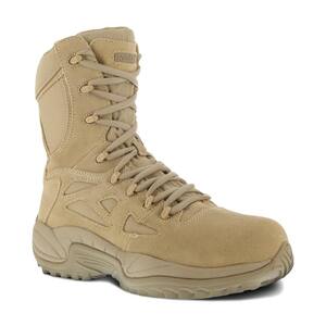 Men's Rapid Response RB RB8894 8 in. Stealth Boot - Comp Toe - Desert Tan Size 3M with Side Zipper