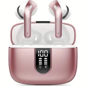 Pink Wireless Bluetooth Noise Cancelling Earbud and In-Ear Earbuds
