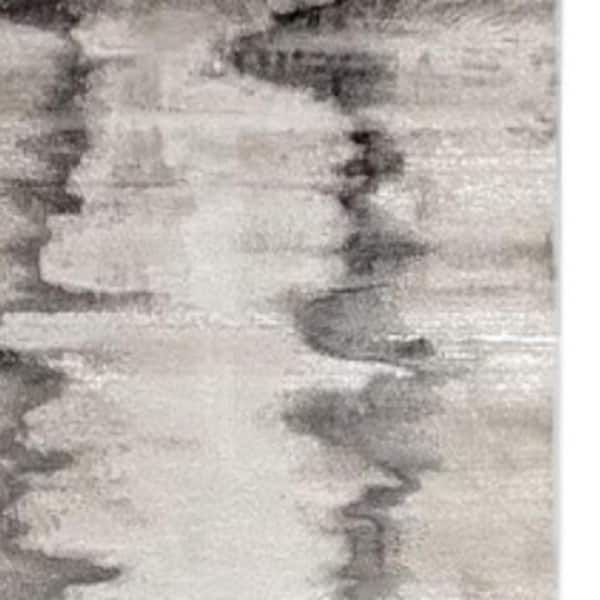 HomeRoots Gray, Ivory, Taupe Abstract 13 ft. x 20 ft. Area Rug