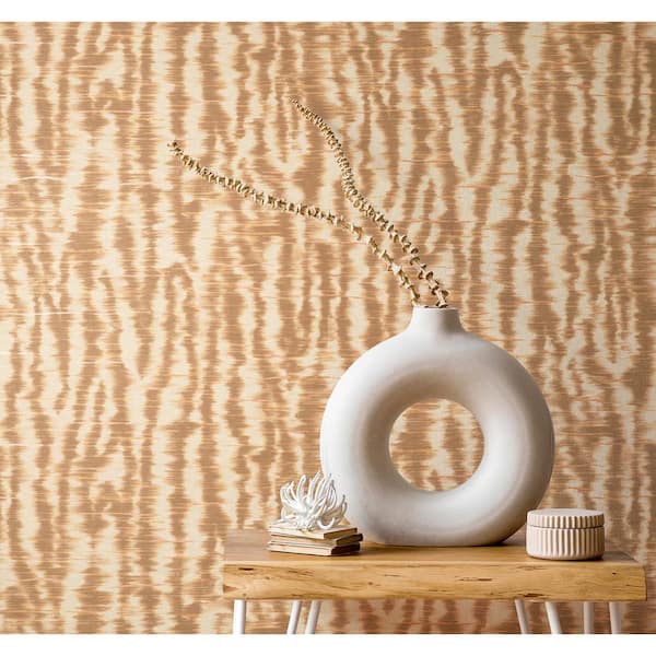 Hartmann Orange Stripe Texture Non-Woven Paper Non-Pasted Wallpaper