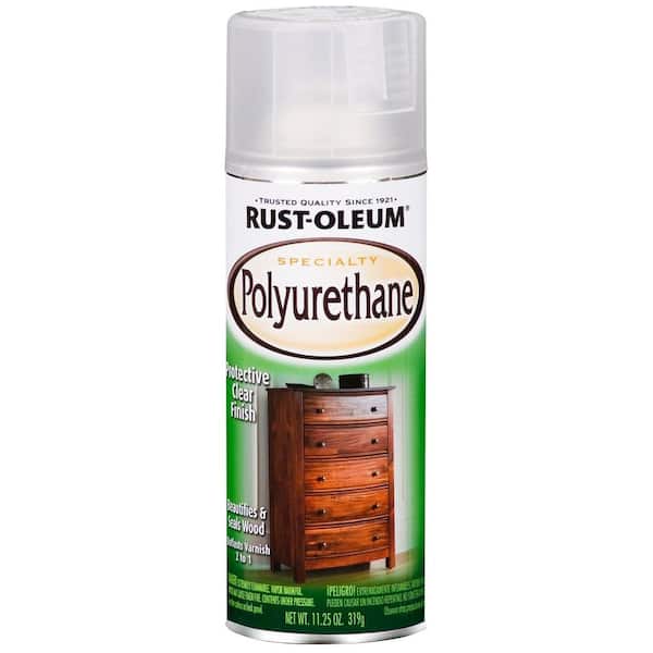 Rust-Oleum Specialty 11.25 oz. Satin Clear Polyurethane Spray (6-Pack)  7872830 - The Home Depot