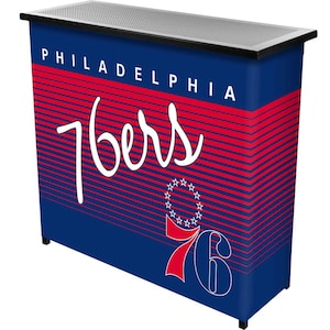 Philadelphia 76ers Hardwood Classics Red 36 in. Portable Bar