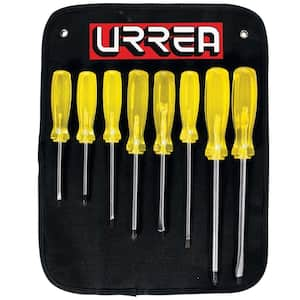 Amber Cabinet, Phillips, & Flat Tips Screwdriver Set (8-Piece)