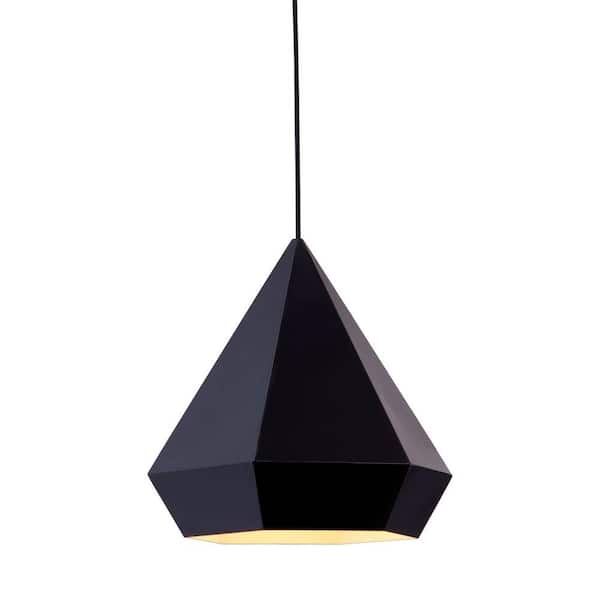ZUO Forecast 13 in. 1-Light Black Ceiling Lamp