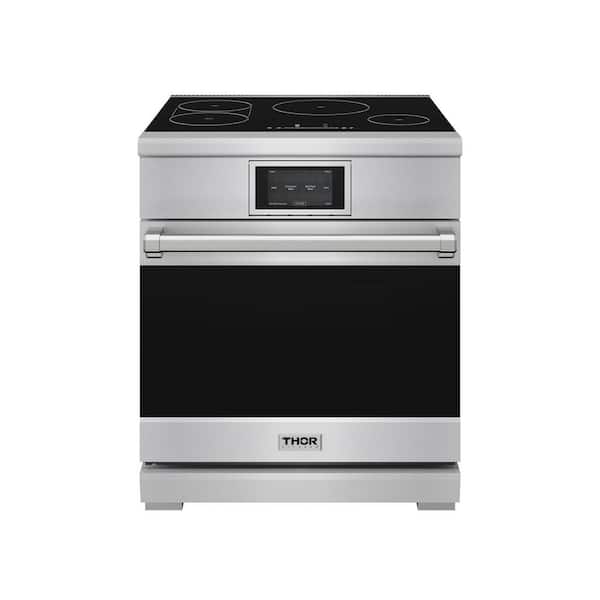 X series 30 in. 4 Element Freestanding Induction Range in Stainless Steel with Convection, Self-Clean with Air Fry