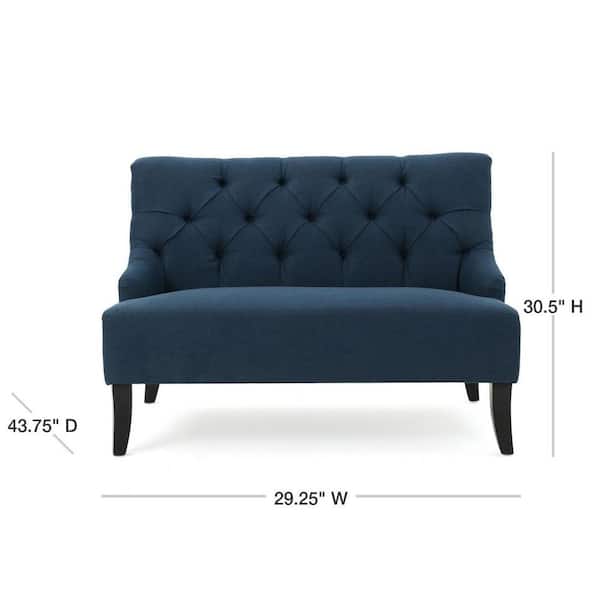 Dark blue two seater sofa discount