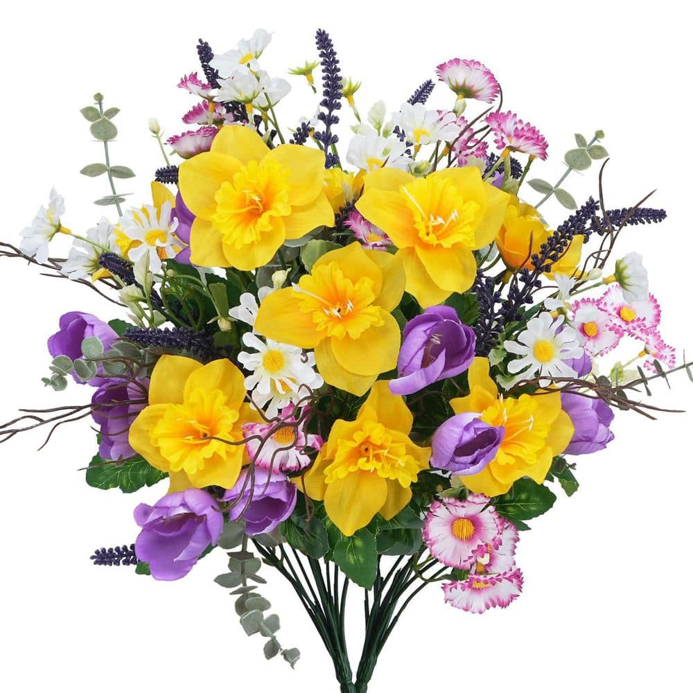 Afoxsos 15.7in Multicolor Artificial Wildflowers Bouquet for