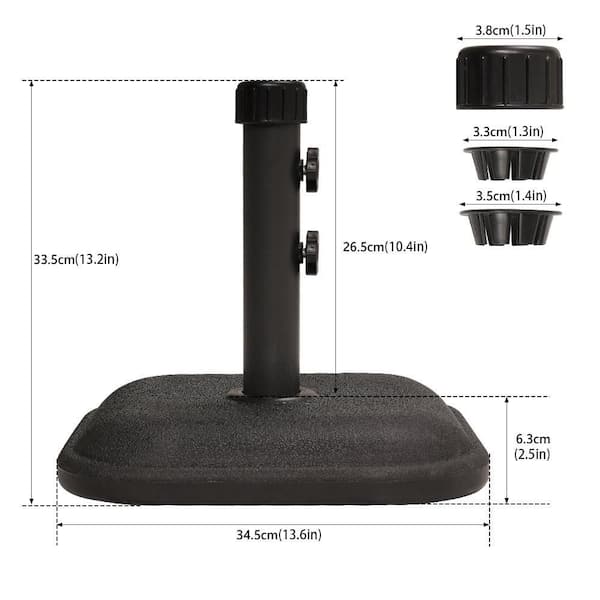 Reviews for StyleWell 26 lb. Concrete and Resin Patio Umbrella Base in Black  | Pg 3 - The Home Depot
