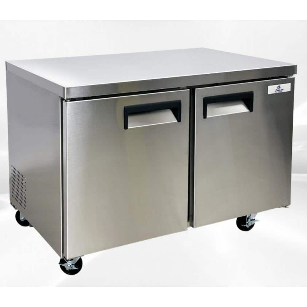 Cooler Depot 48 in. W 12 cu. ft. Commercial Under Counter Refrigerator Cooler in Stainless Steel