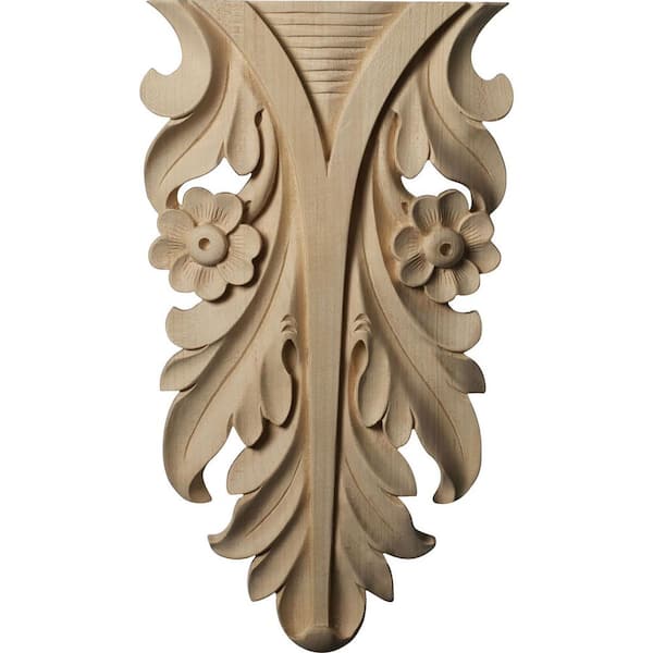 Ekena Millwork 1-5/8 in. x 11-5/8 in. x 6-5/8 in. Unfinished Wood Cherry Large Dover Drop
