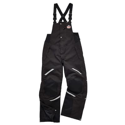 Outbound Men's Copper Thermal Insulated Waterproof Ski Snow Pants Bib  Overalls, Black