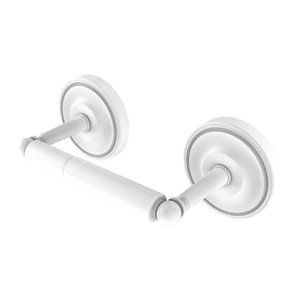 Allied Brass Regal Collection 2 Post Toilet Tissue Holder in Matte White