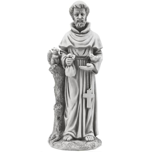 Unbranded St. Francis Religious Garden Decor Statue, Spiritual Natures Nurturer Waterproof Sculptures