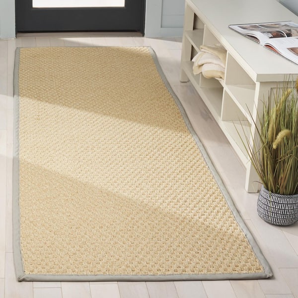 Napa Fau x Sisal 100 3 ft. x 8 ft. Natural/Ivory Solid Color Runner Rug