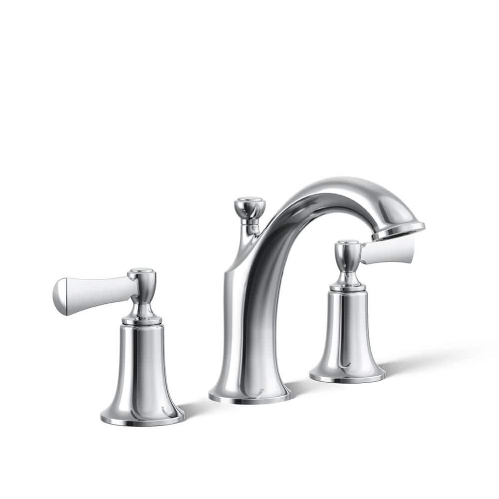 Elliston Classic Polished Chrome 8" Widespread Bathroom Faucet