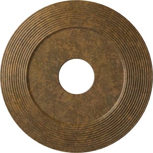 1 in. x 16-1/8 in. x 16-1/8 in. Polyurethane Adonis Ceiling Medallion, Rubbed Bronze
