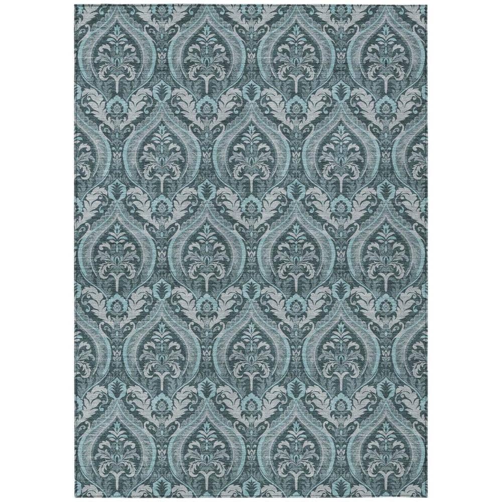 Teal 10 ft. x 14 ft. Woven Trellis Rectangle Indoor/Outdoor Area Rug price history on PriceWatchPro