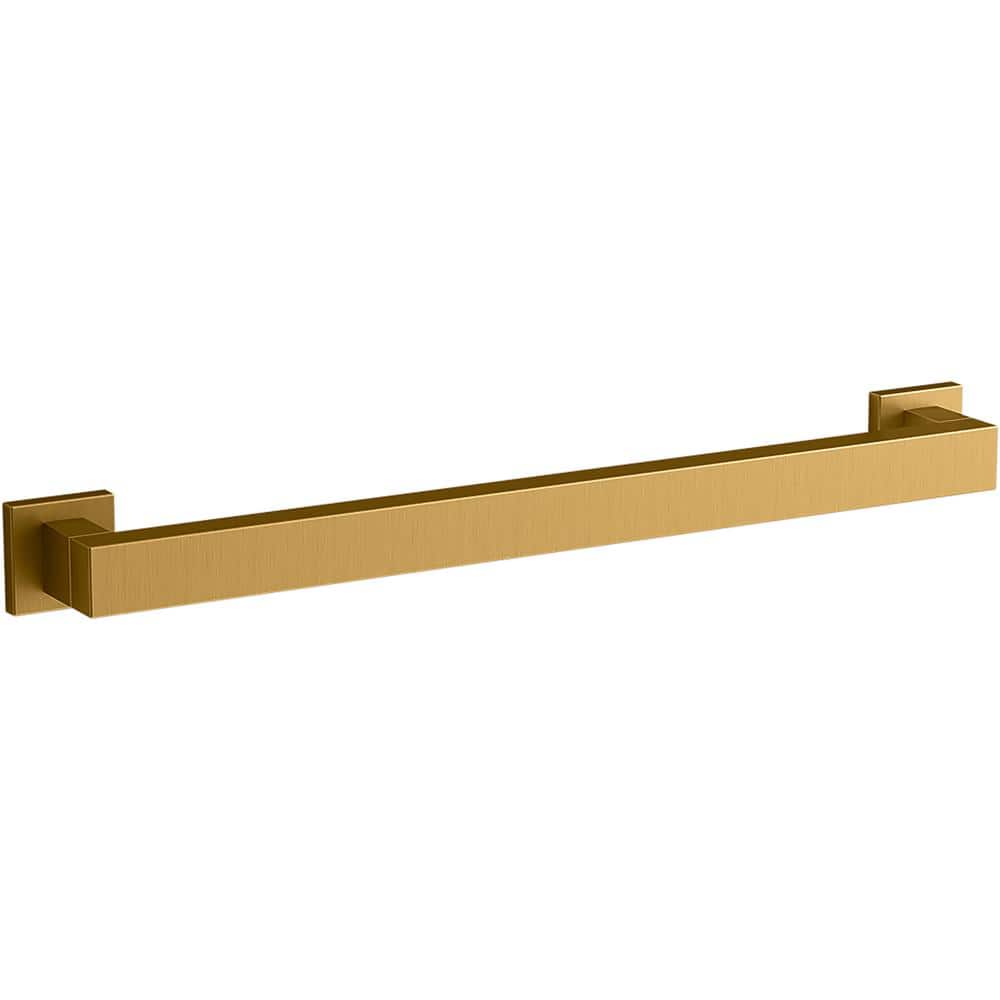 KOHLER Square 20 in. Grab Bar in Vibrant Brushed Moderne Brass K23294