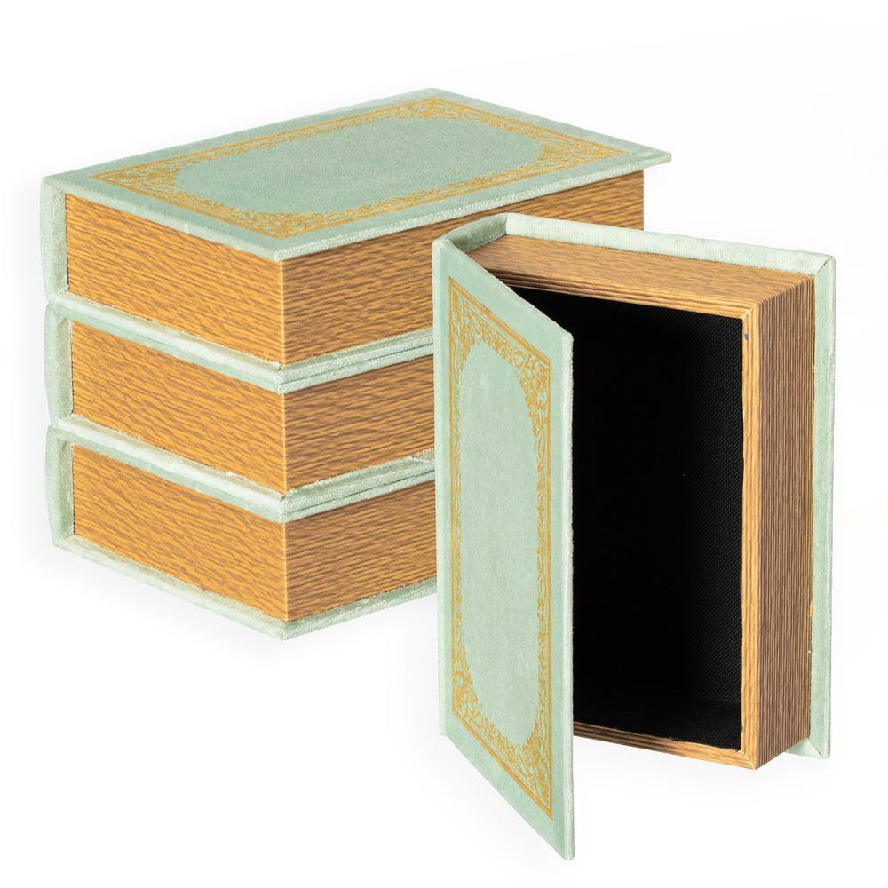 Vintiquewise Set of 4 Decorative Vintage Book Shaped Trinket