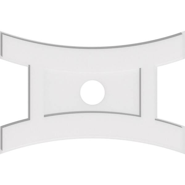 Ekena Millwork 30 in. W x 20 in. H x 4 in. ID x 1 in. P Haven Architectural Grade PVC Contemporary Ceiling Medallion