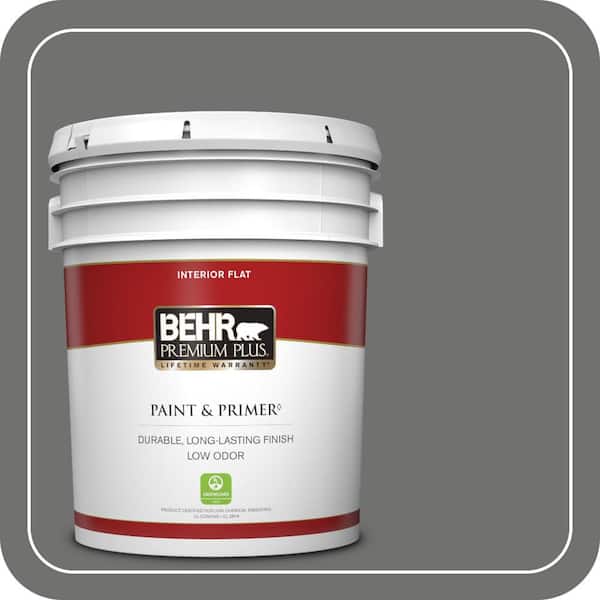 BEHR PREMIUM PLUS 5 gal. #MQ2-61 Magnet Flat Low Odor Interior Paint & Primer