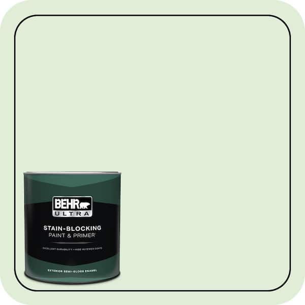 BEHR ULTRA 1 qt. #440C-2 Cucumber Crush Semi-Gloss Enamel Exterior Paint & Primer