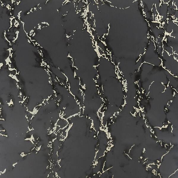 ARTISTICK Carrara Marble Charcoal Non-Woven Peel and Stick Wallpaper
