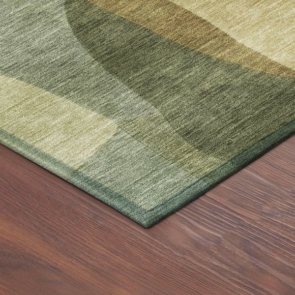 Chantille Machine Washable Indoor/Outdoor Abstract ACN2376 Fern 5 ft. x 7 ft. 6 in. Area Rug