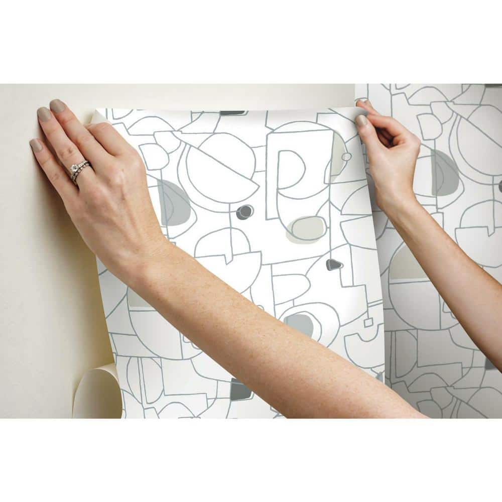 Neutrals Geometric Peel and Stick Wallpaper