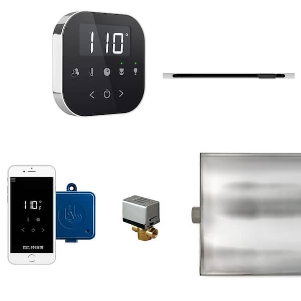 Mr. Steam Mr.Steam AirButler Linear Package Black Polished Chrome