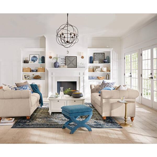 Kenroy Home Upton Antique Brass End Table 65043AB - The Home Depot