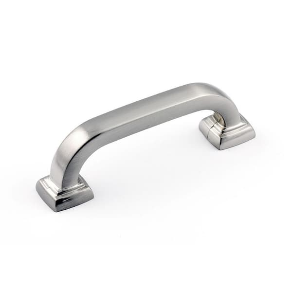 Vaughan Collection 3 in. (76 mm) Classic Brushed Nickel Curved Cabinet Bar Pull
