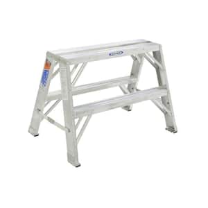 2 ft. Aluminum Extra-Wide Work Stand Step Ladder with 300 lb. Load Capacity Type IA Duty Rating