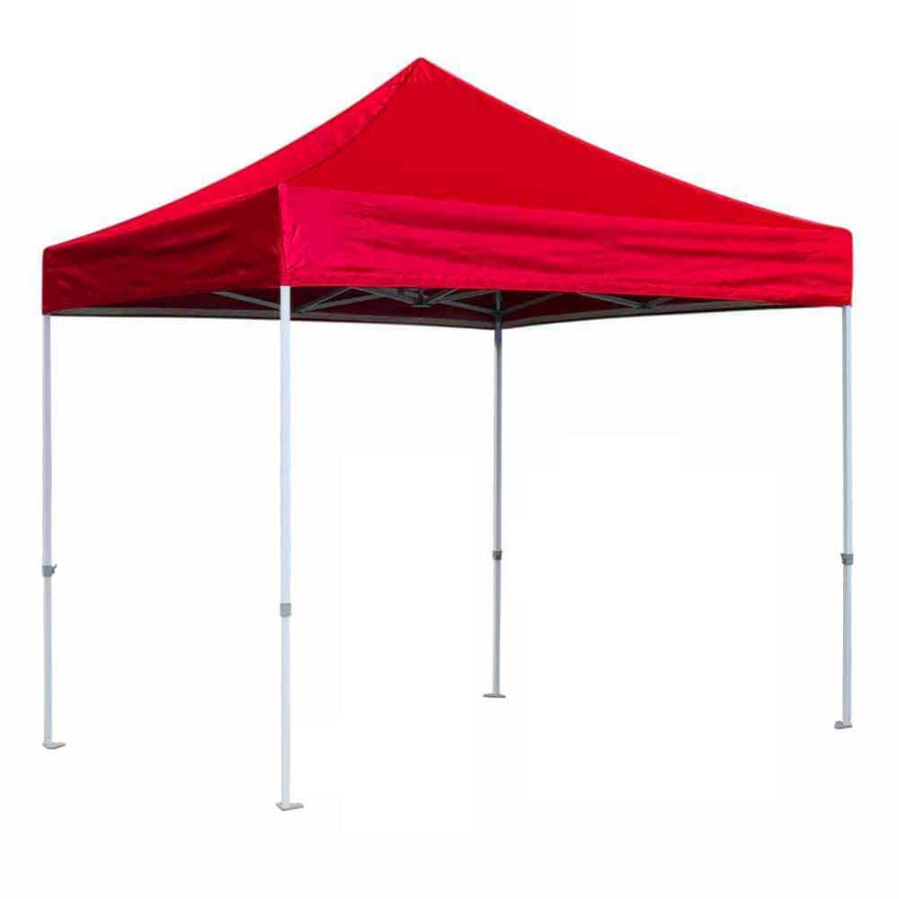 Coast Shade 8 ft. x 8 ft. Outdoor Standard Patio Pop Up Canopy Tent Instant Canopies, Red