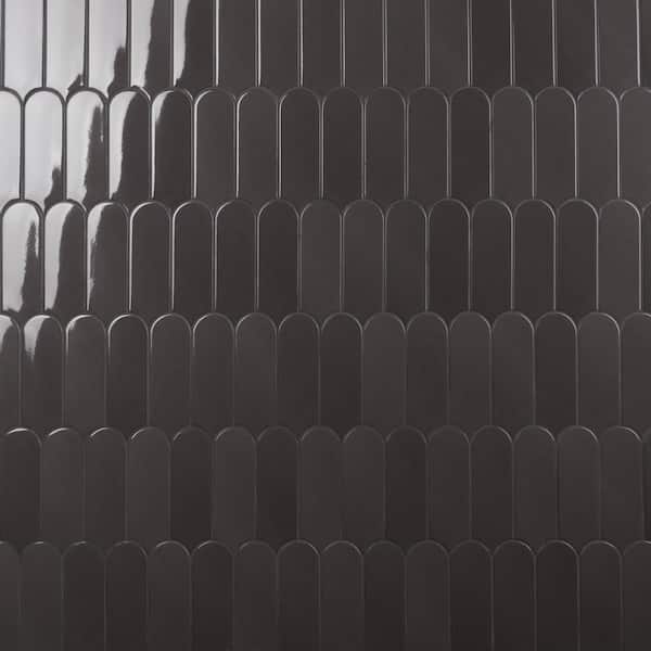 Aerial Charcoal 2.83 in. x 7.67 in. Polished Ceramic Wall Tile (5.15 sq. ft./Case)