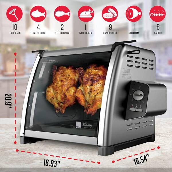 Ronco 5500 Series 7 5 Qt Stainless Steel Rotisserie Oven St5500ssgen The Home Depot