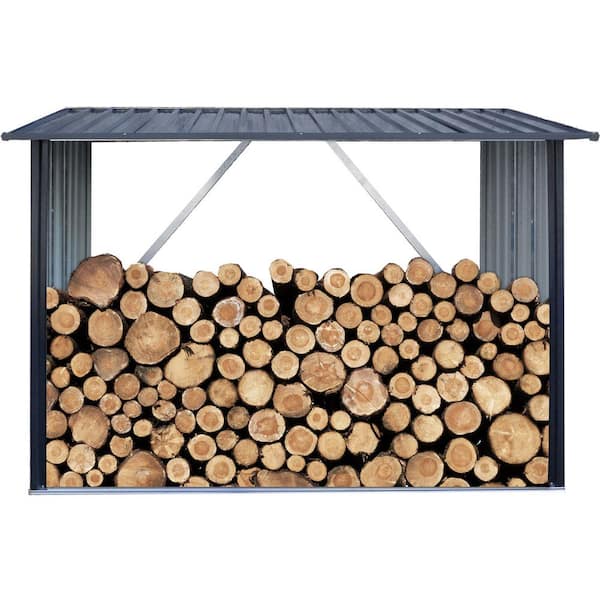 covered firewood storage
