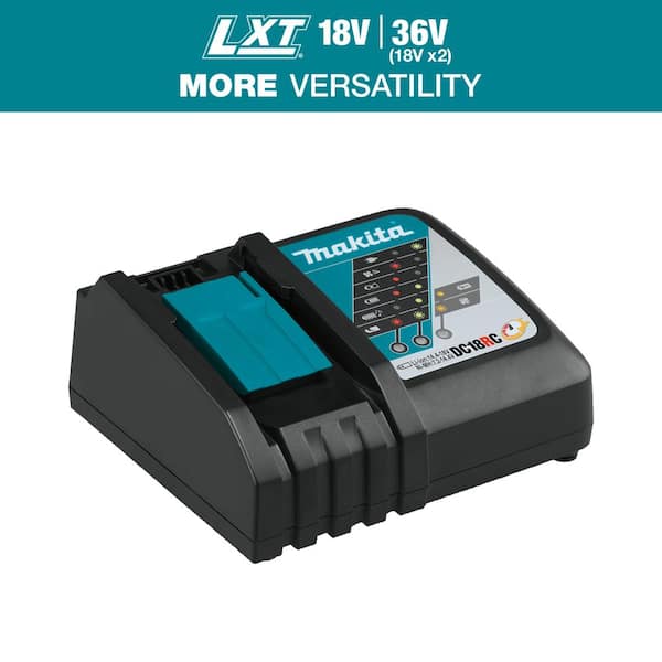 Makita 18V LXT Lithium Ion Rapid Optimum Battery Charger DC18RC The Home Depot