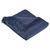 Navy and Off-White Organic Cotton Reversible Throw Blanket