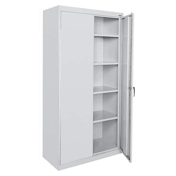 Storage Cabinet With Adjustable Shelves, Wood Storage Cabinets With Doors And Shelves Home Depot