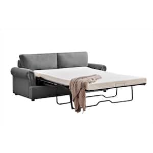 Viviana 76 in. W Gray Polyester Queen Size Sofa Bed