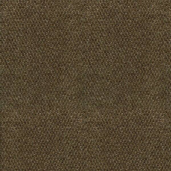 Unbranded Hobnail Fleck Taupe/Walnut 18 in. x 18 in. Carpet Tile, 16 Tiles-DISCONTINUED