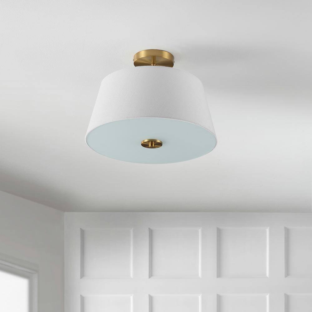Isabella 15" Gold Brass LED Flush Mount Ceiling Light